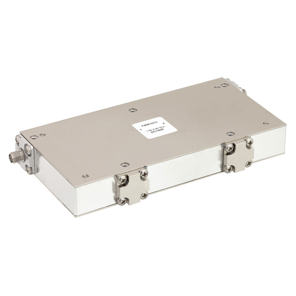 Dual Junction Isolator With 36 dB Isolation From 1 GHz to 2 GHz, 10 Watts And N Female