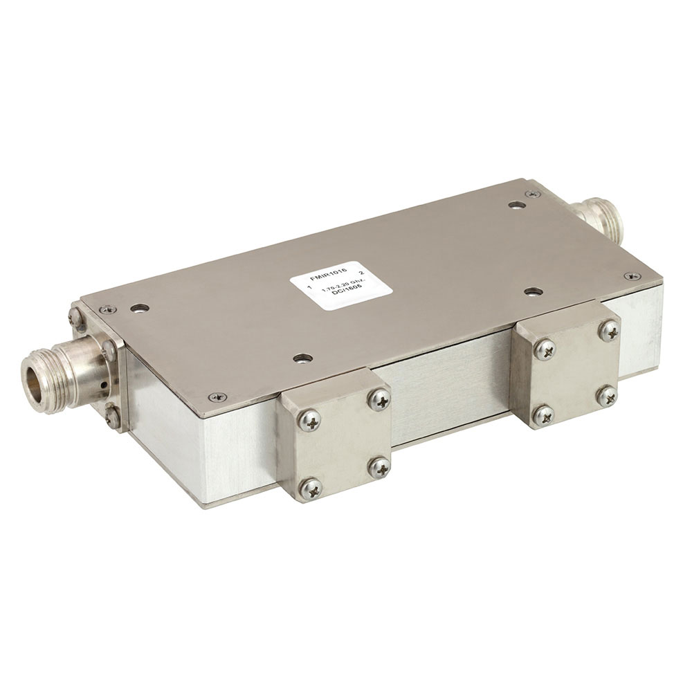 Dual Junction Isolator With 40 dB Isolation From 2 GHz to 4 GHz, 10 Watts And SMA Female