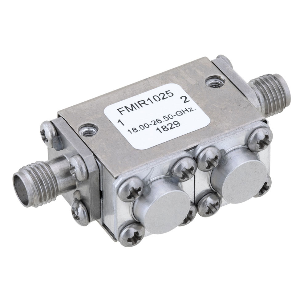 High Power Isolator With 16 dB Isolation From 8 GHz to 18 GHz, 50 Watts And SMA Female