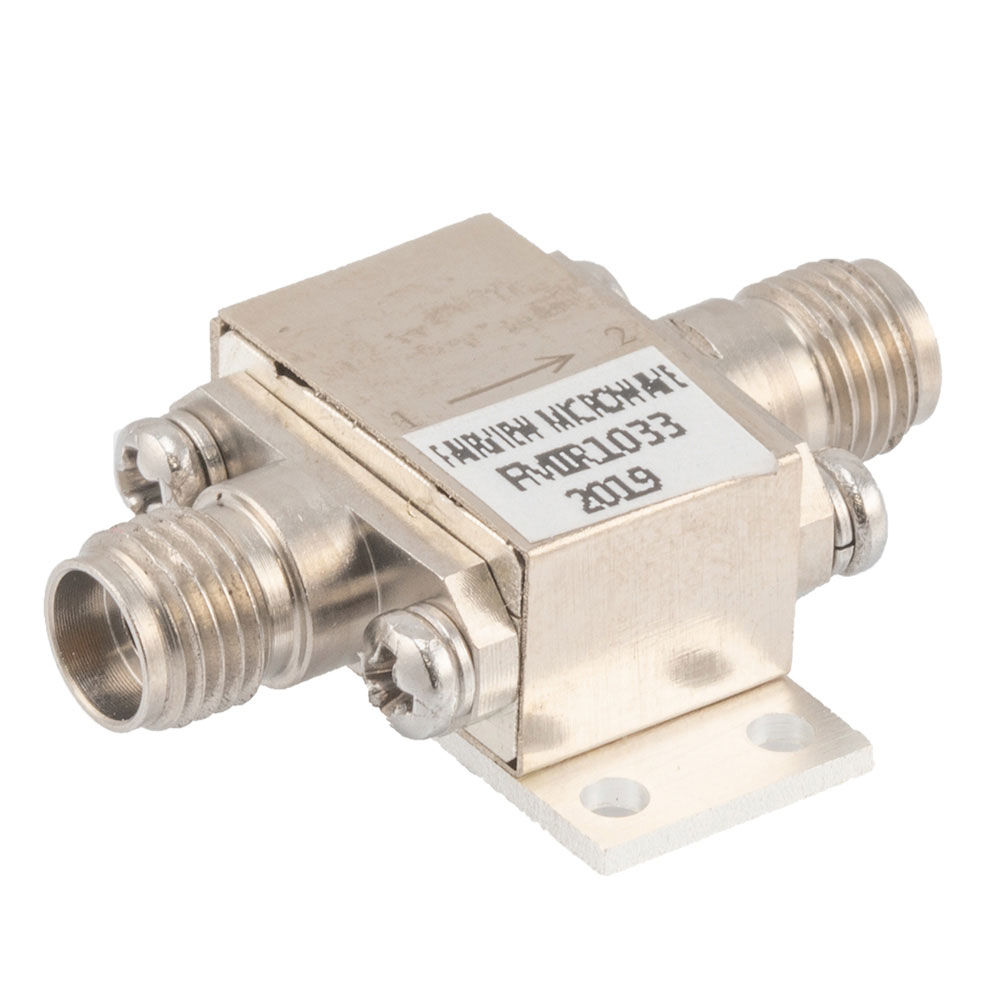 Isolator with 14 dB Isolation from 18 GHz to 26.5 GHz, 10 Watts and 2.92mm Female
