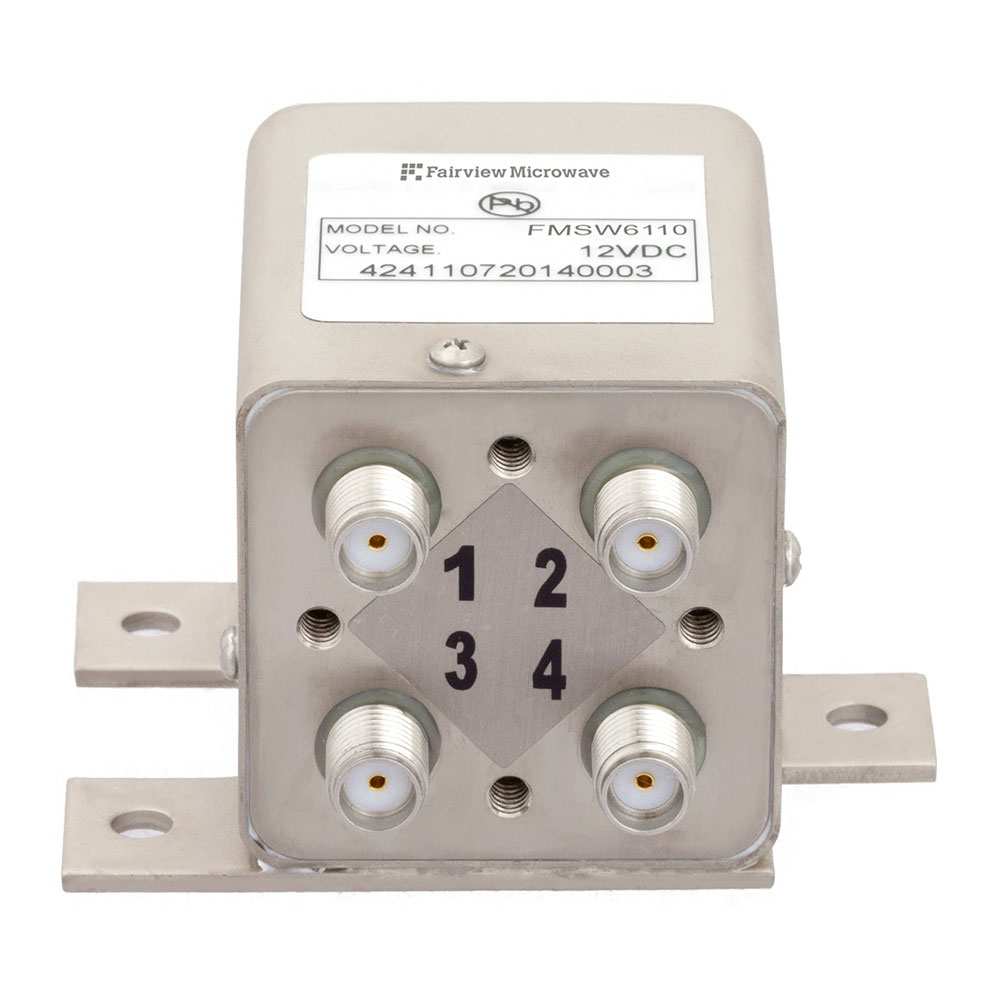 Transfer Electro-Mechanical Relay Switch From DC to 26.5 GHz, 30 Watts with Failsafe, SMA
