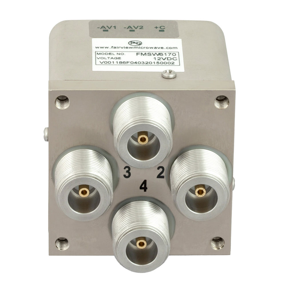 Transfer Latching Electro-Mechanical Relay Switch From DC to 12.4 GHz, 50 Watts with Self Cut Off, Diodes, N