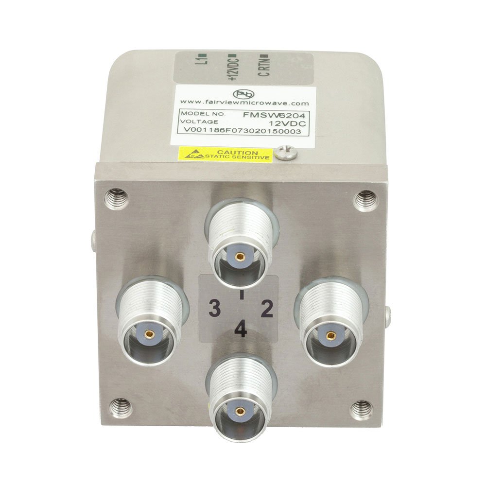 Transfer Failsafe Electro-Mechanical Relay Switch From DC to 12.4 GHz, 50 Watts with Indicators, TTL, Diodes, TNC