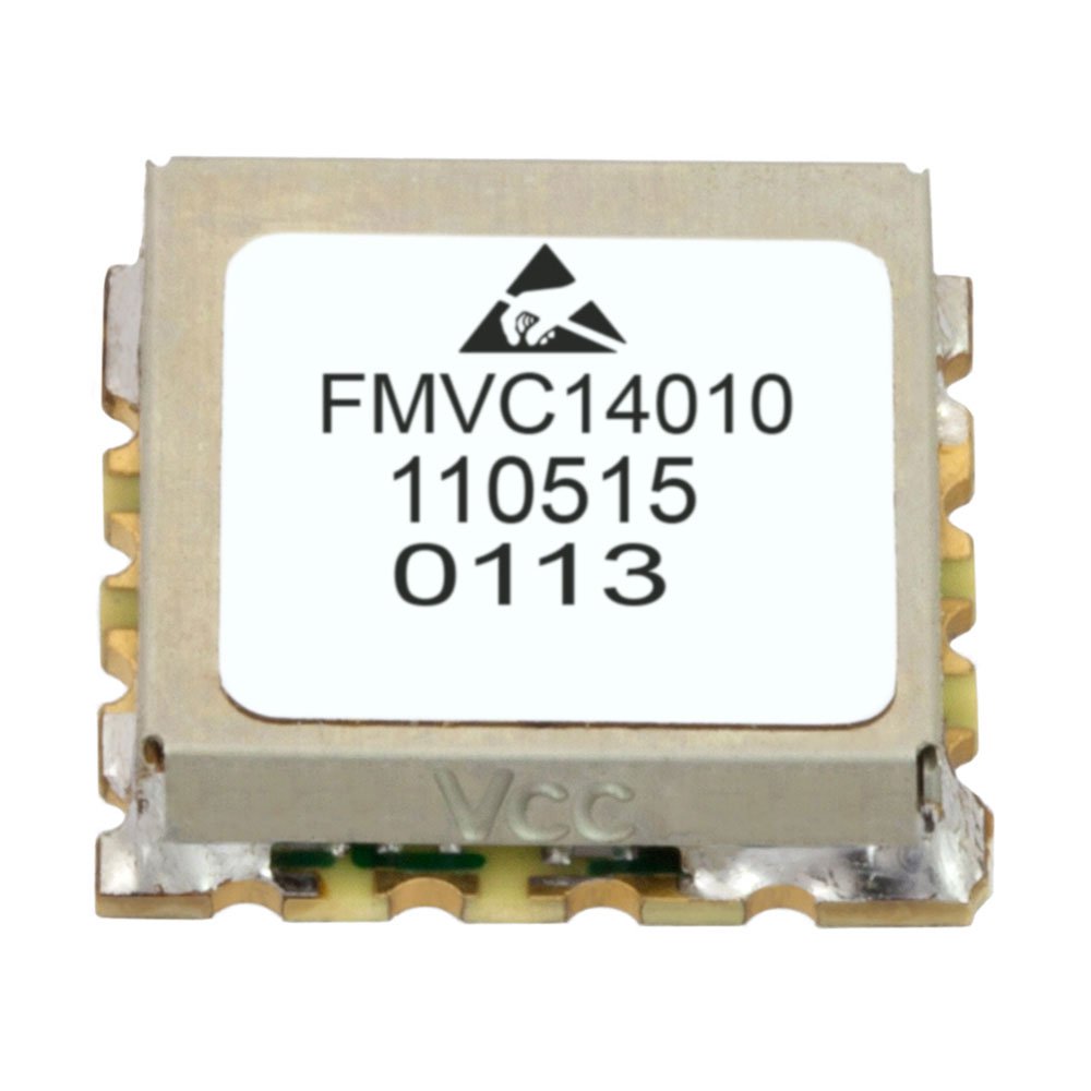 VCO (Voltage Controlled Oscillator) 0.5 inch Commercial SMT (Surface Mount), Frequency of 4.77 GHz to 5.01 GHz, Phase Noise -98 dBc/Hz