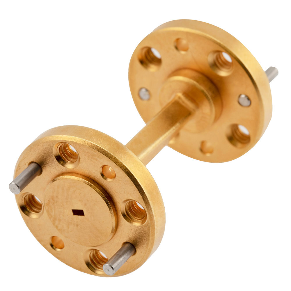 WR-6 45 Degree Waveguide Right-hand Twist Using a UG-387/U-Mod Flange and a 110 GHz to 170 GHz Frequency Range