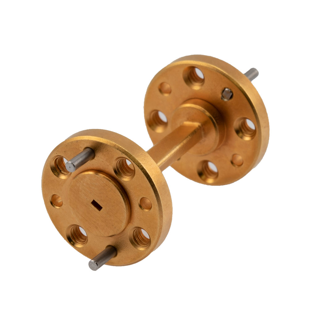 WR-6 45 Degree Waveguide Left-hand Twist Using a UG-387/U-Mod Flange and a 110 GHz to 170 GHz Frequency Range