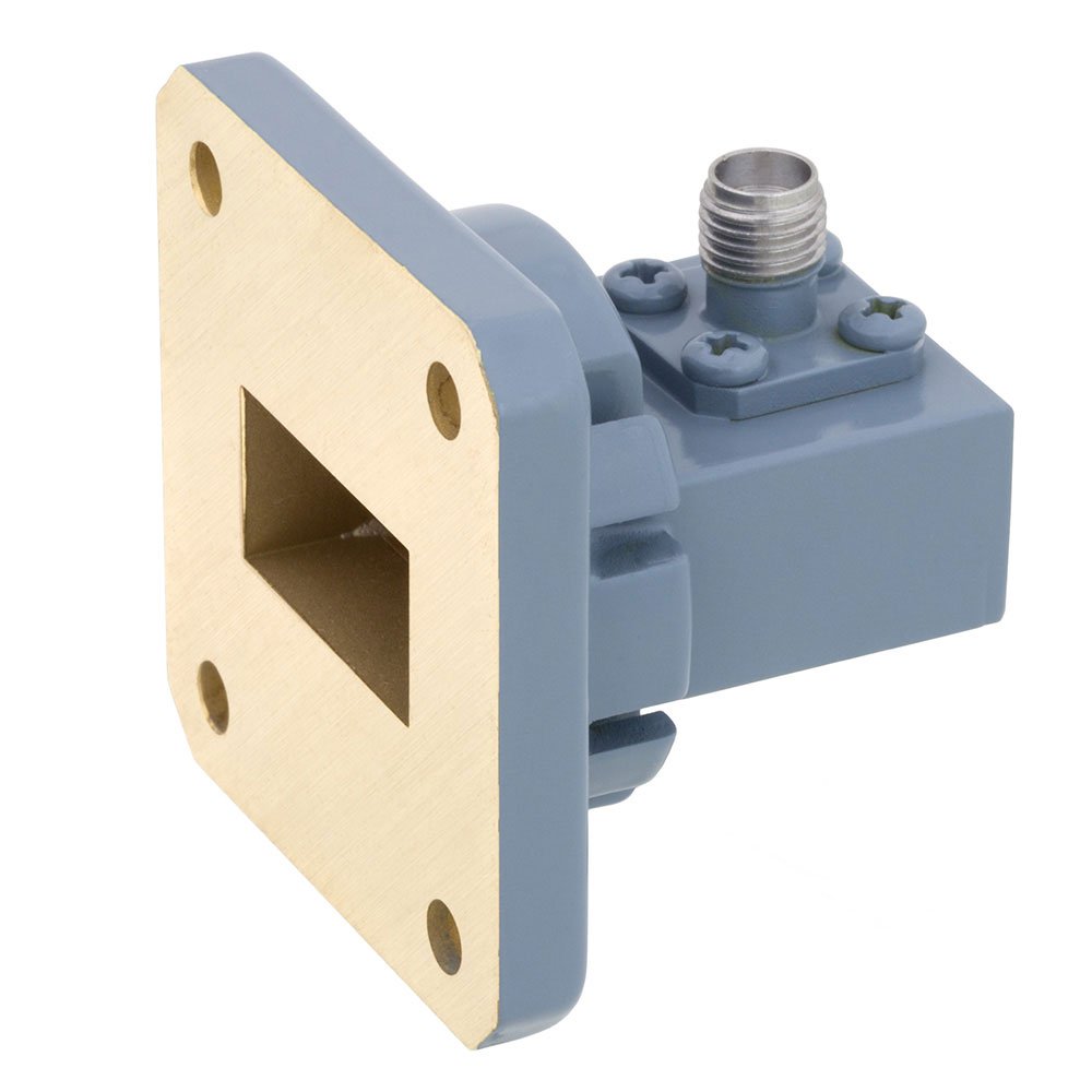 WR-75 to SMA Female Waveguide to Coax Adapter Square Cover Flange With 10 GHz to 15 GHz Frequency Range For M Band