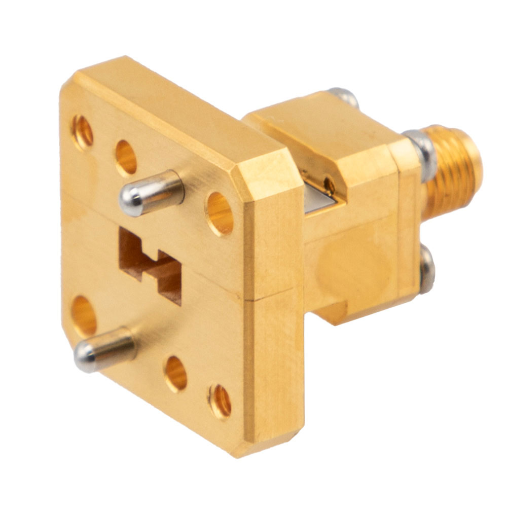 WRD-180 to 2.92mm Female Waveguide to Coax Adapter UG Square Cover with 18 GHz to 40 GHz in Copper Alloy