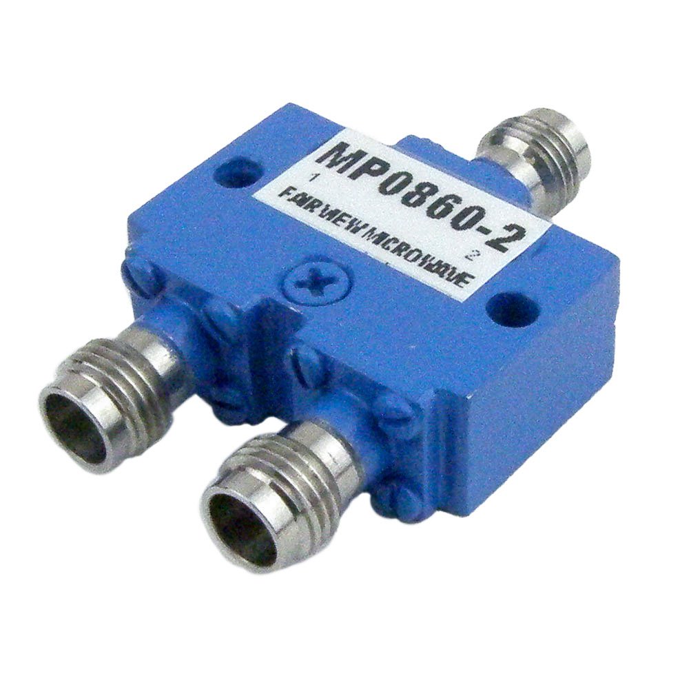 2 Way Power Divider 1.85mm Connectors From 8 GHz to 60 GHz Rated at 10 Watts