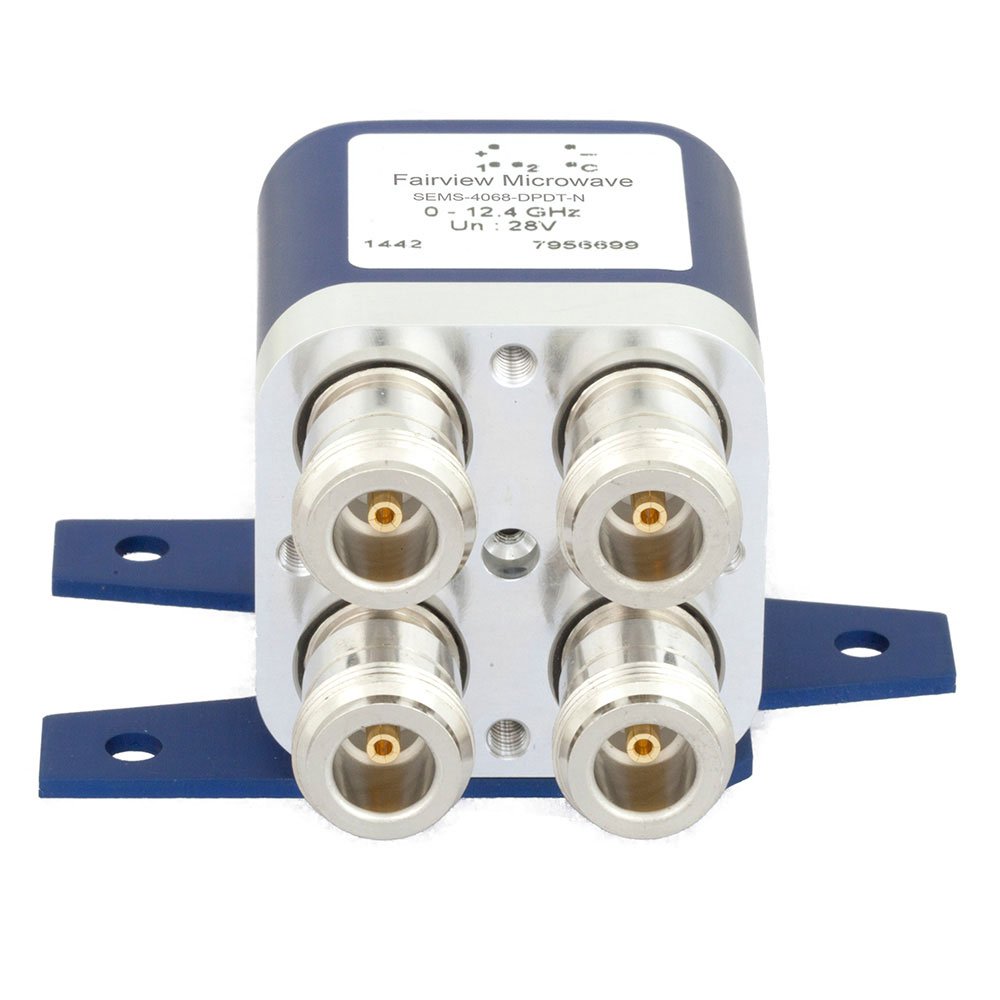 Transfer Failsafe Electro-Mechanical Relay Switch From DC to 12.4 GHz, 200 Watts with Indicators, N