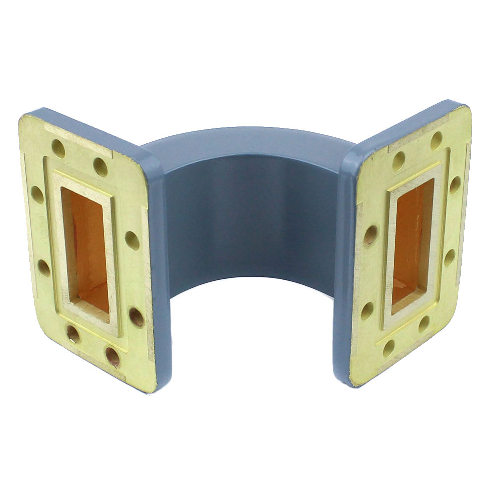 WR-137 Waveguide E-Bend Commercial Grade Using CPR-137G Flange With a 5.85 GHz to 8.2 GHz Frequency Range