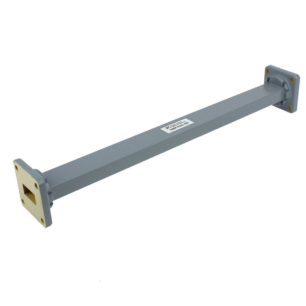 WR-62 Waveguide Section 9 Inch Length Straight Using UG-419/U Flange With a 12.4 GHz to 18 GHz Frequency Range in Commercial Grade