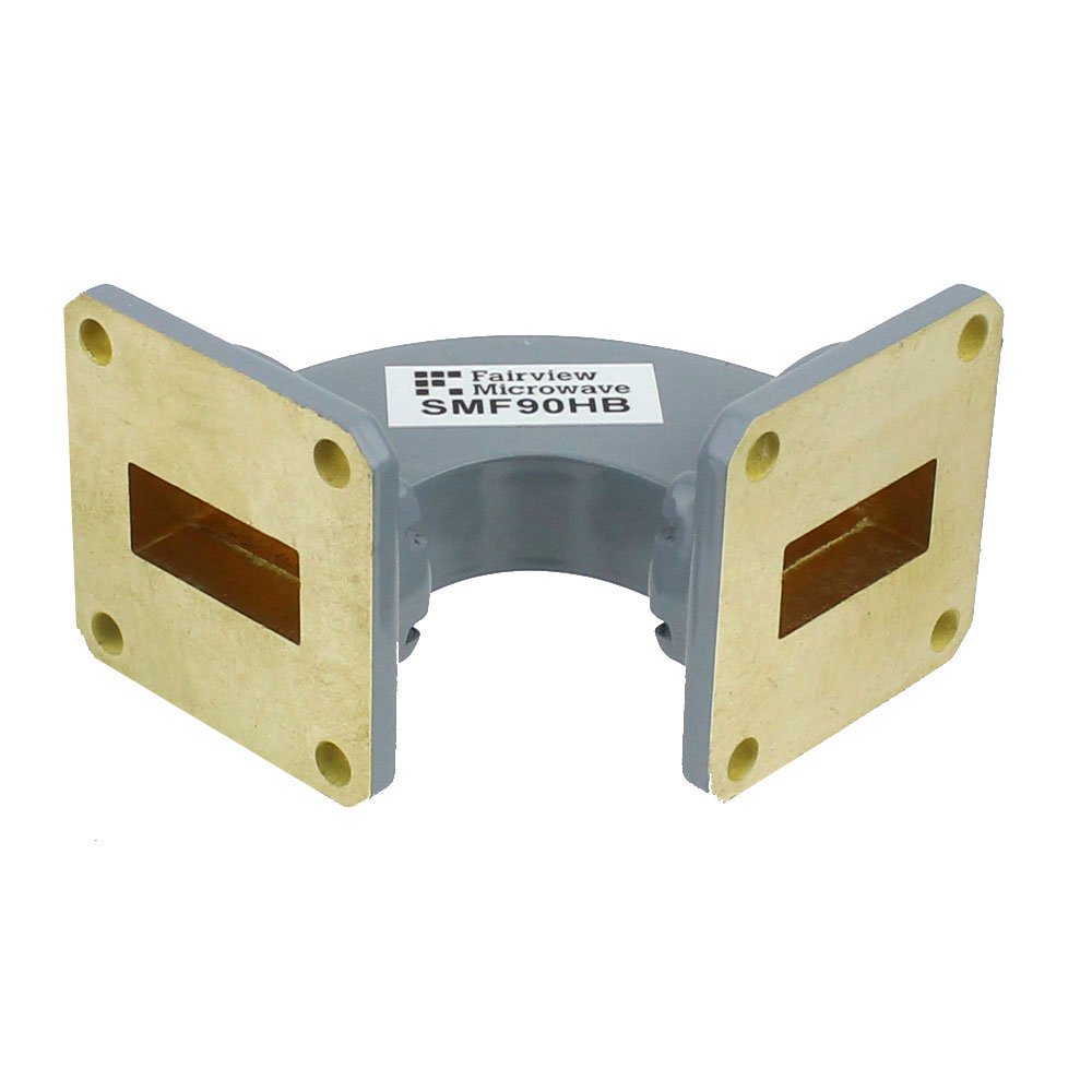 WR-90 Waveguide H-Bend Commercial Grade Using UG-39/U Flange With a 8.2 GHz to 12.4 GHz Frequency Range