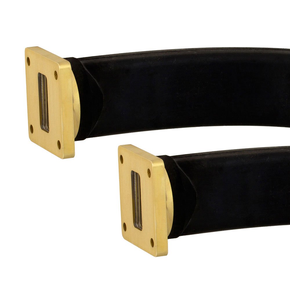 WR-112 Seamless Flexible Waveguide in 24 Inch Using UG-51/U Square Cover Flange With a 7.05 GHz to 10 GHz Frequency Range