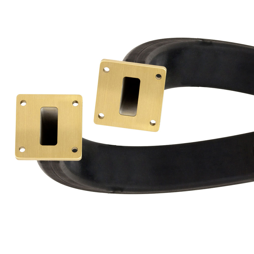 WR-112 Twistable Flexible Waveguide in 12 Inch Using UG-51/U Square Cover Flange With a 7.05 GHz to 10 GHz Frequency Range