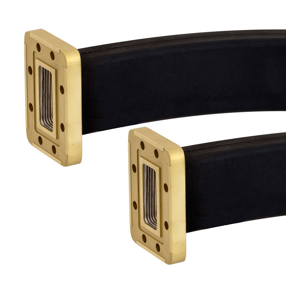 WR-137 Seamless Flexible Waveguide in 12 Inch Using CPR-137G Flange With a 5.85 GHz to 8.2 GHz Frequency Range