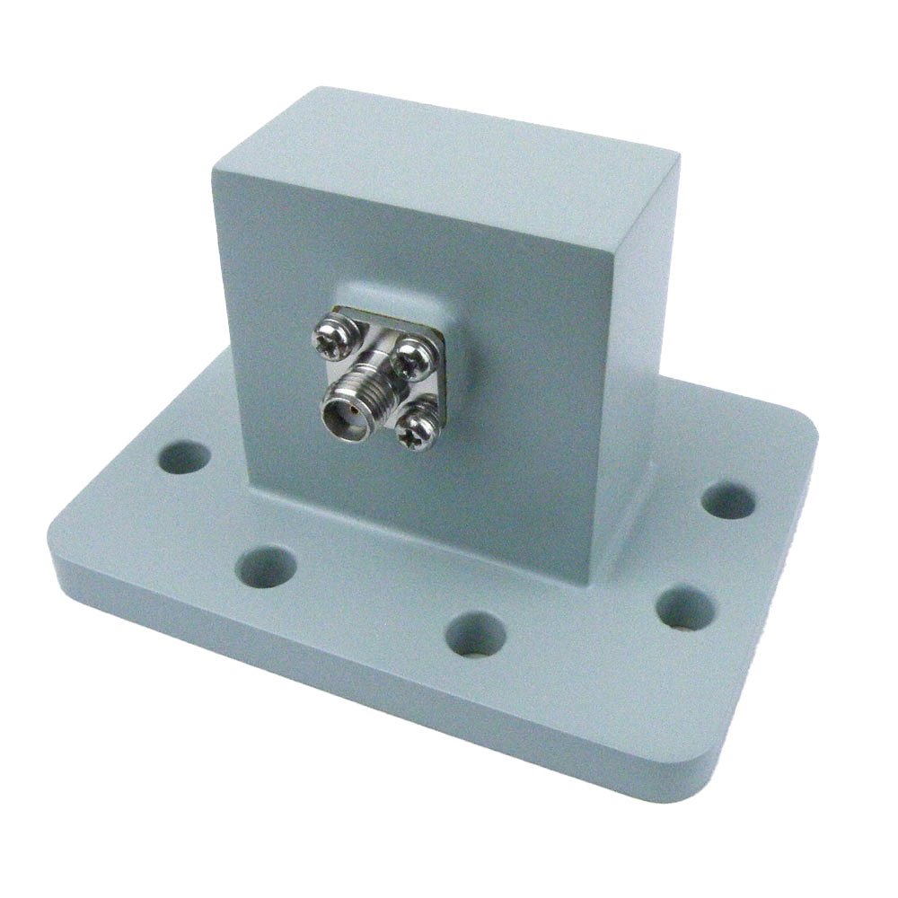 WR-159 to SMA Female Waveguide to Coax Adapter UDR58 Flange With 4.9 GHz to 7.05 GHz Frequency Range