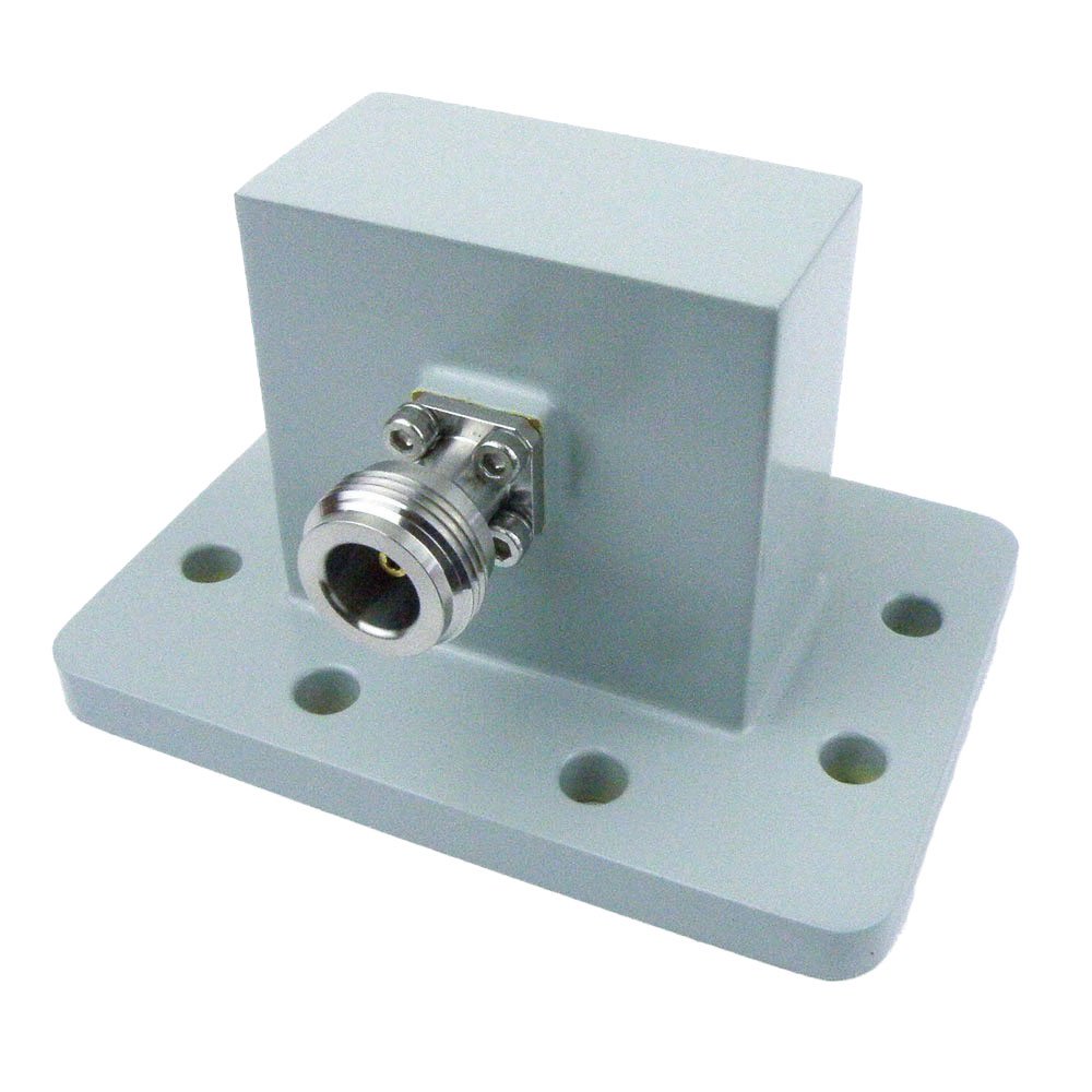 WR-187 to N Female Waveguide to Coax Adapter UDR48 Flange With 3.85 GHz to 5.85 GHz Frequency Range