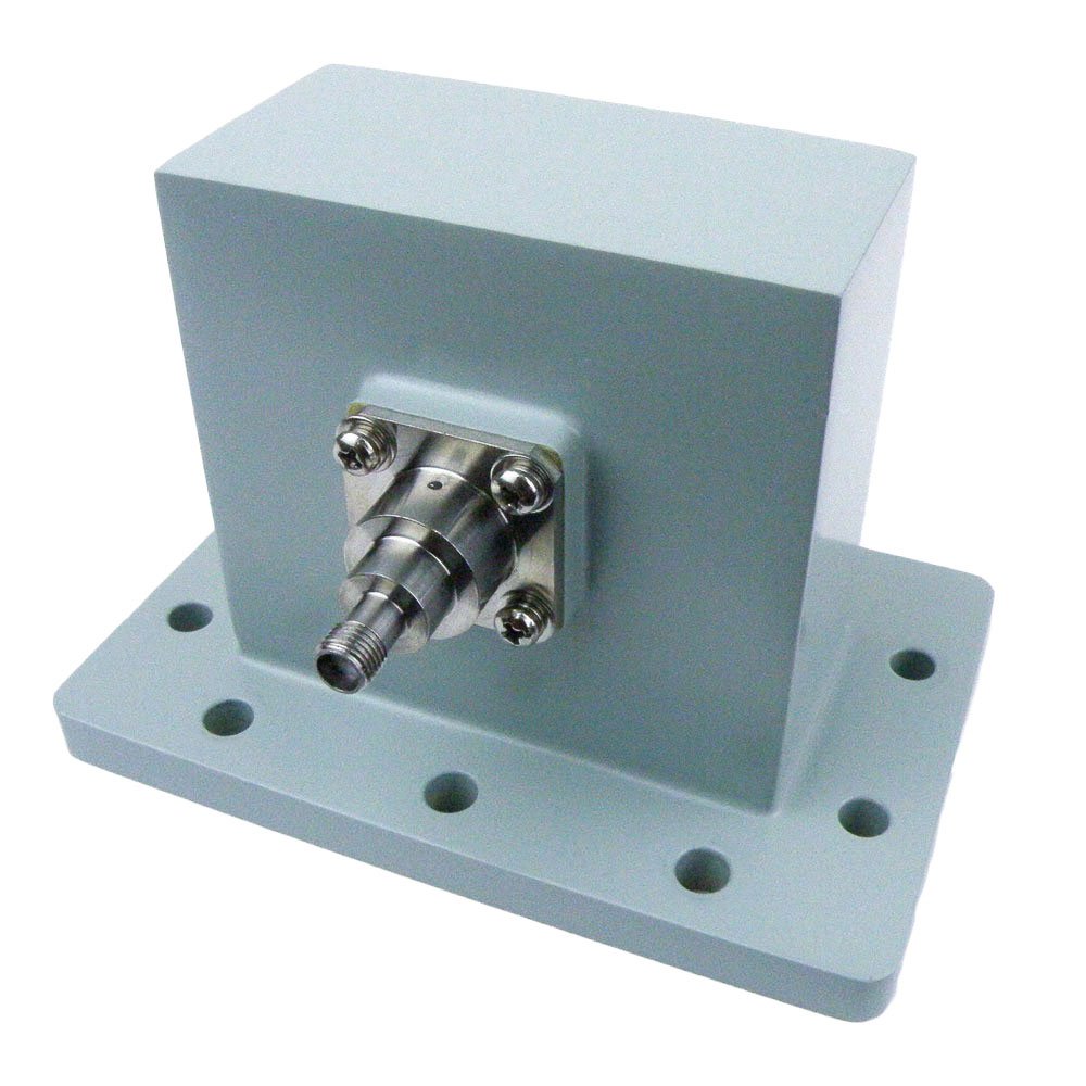 WR-284 to SMA Female Waveguide to Coax Adapter UDR32 Flange With 2.6 GHz to 3.95 GHz Frequency Range