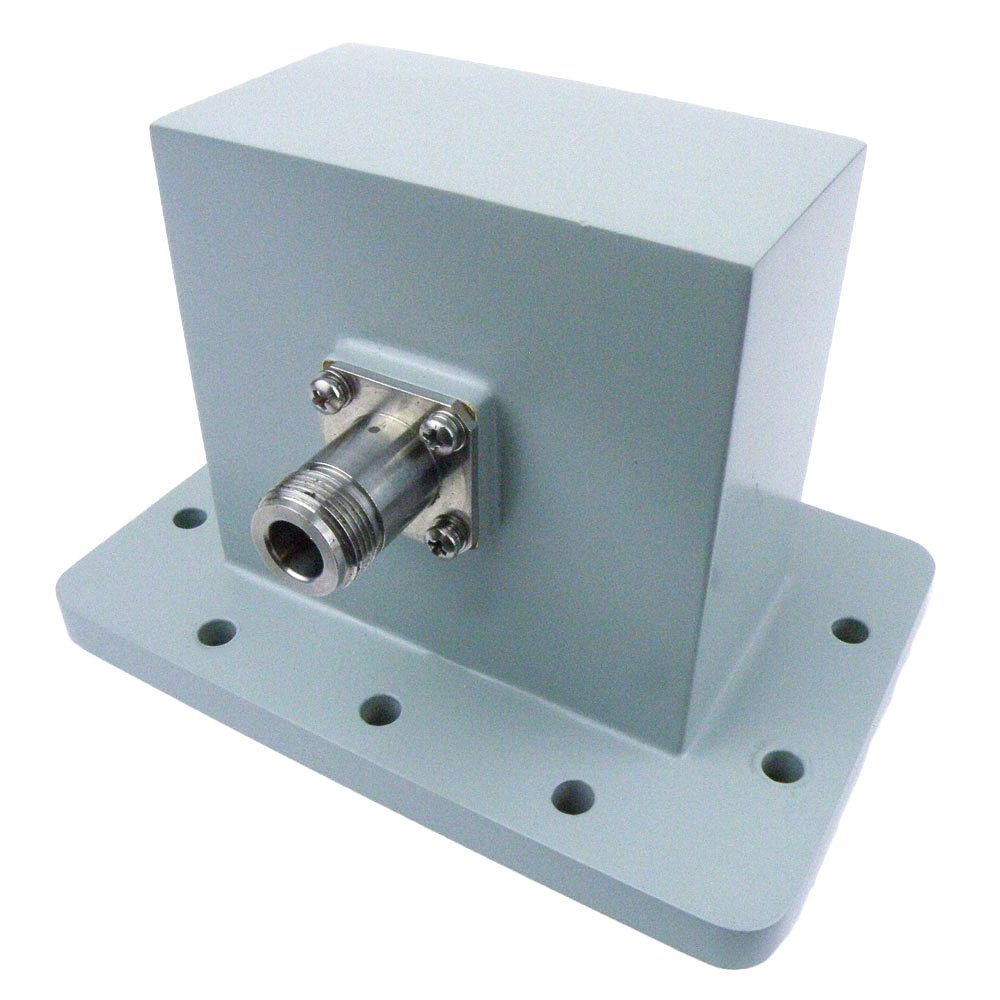 WR-340 to N Female Waveguide to Coax Adapter UDR26 Flange With 2.2 GHz to 3.3 GHz Frequency Range