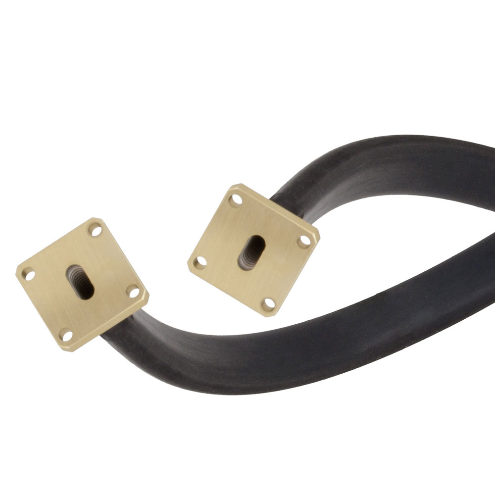 WR-34 Twistable Flexible Waveguide in 12 Inch Using UG-1530/U Square Cover Flange With a 22 GHz to 33 GHz Frequency Range