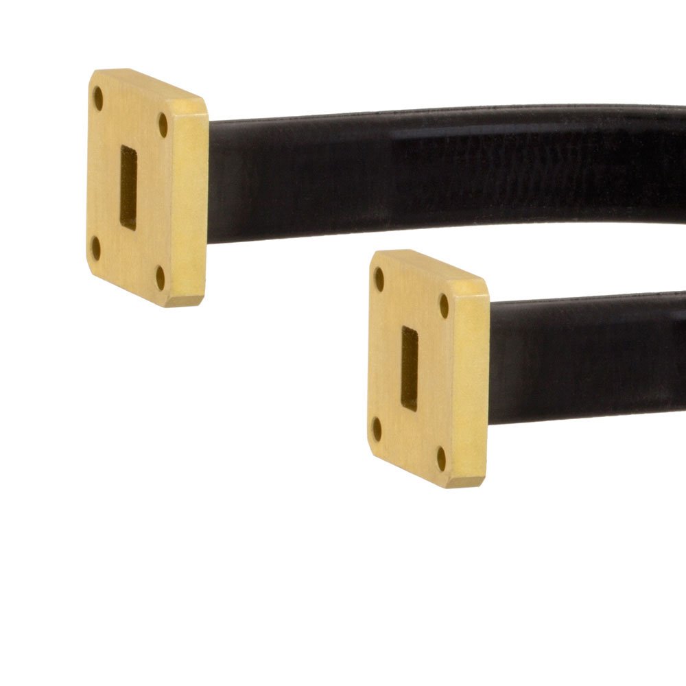 WR-51 Seamless Flexible Waveguide in 12 Inch Using Square Cover Flange With a 15 GHz to 22 GHz Frequency Range