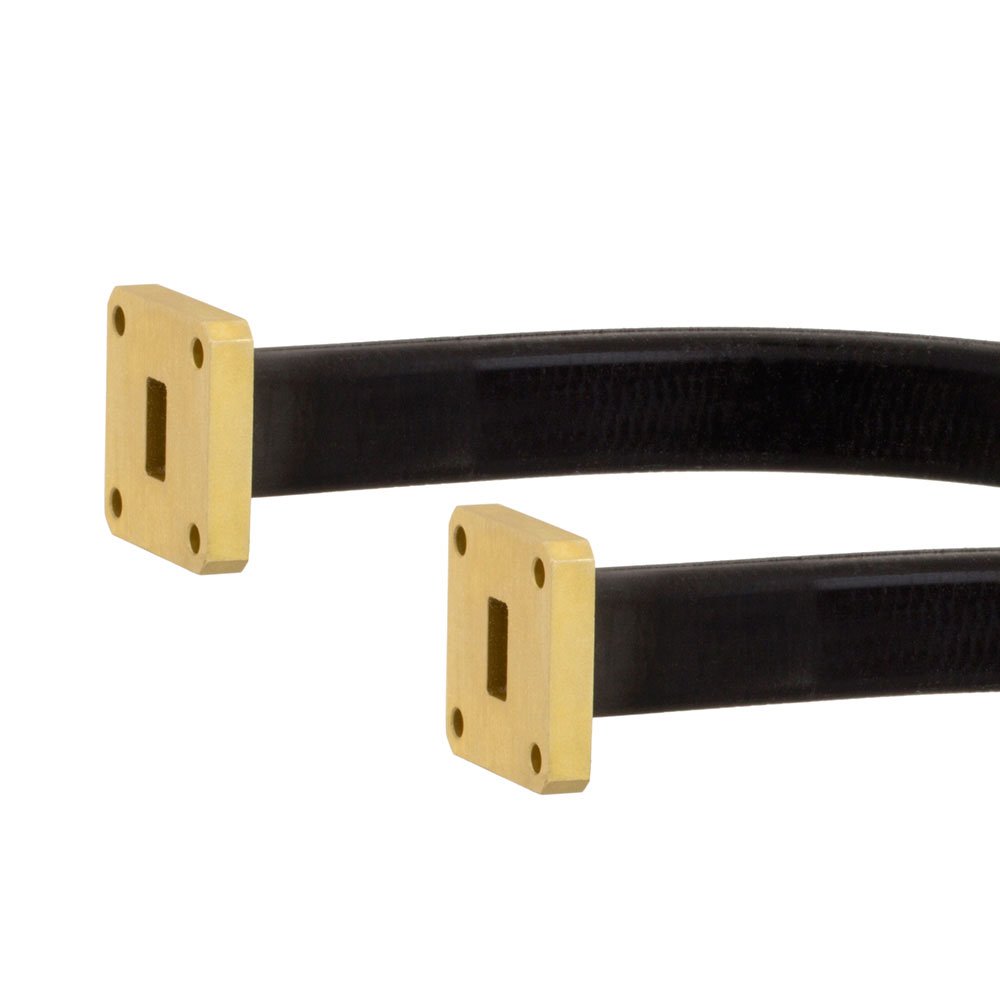 WR-51 Seamless Flexible Waveguide in 24 Inch Using Square Cover Flange With a 15 GHz to 22 GHz Frequency Range