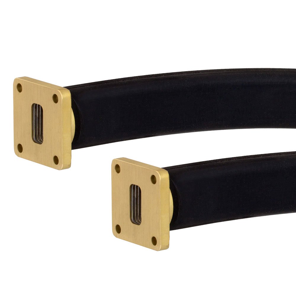 WR-62 Seamless Flexible Waveguide in 24 Inch Using UG-1665/U Square Cover Flange With a 12.4 GHz to 18 GHz Frequency Range