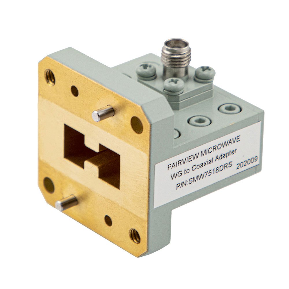 WRD750D24 to SMA Female Waveguide to Coax Adapter Square Cover Flange With 7.5 GHz to 18 GHz Frequency Range For X-Ku Band