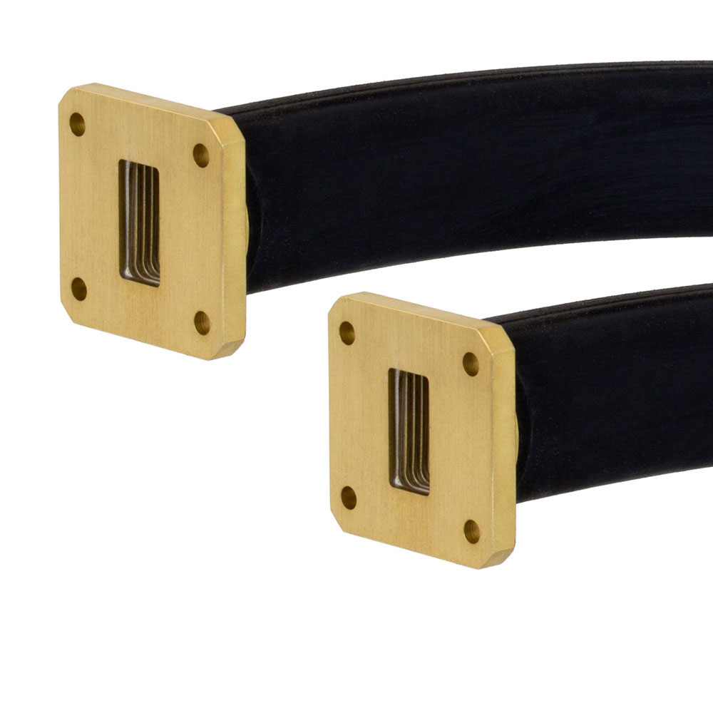 WR-75 Seamless Flexible Waveguide in 12 Inch Using Square Cover Flange With a 10 GHz to 15 GHz Frequency Range