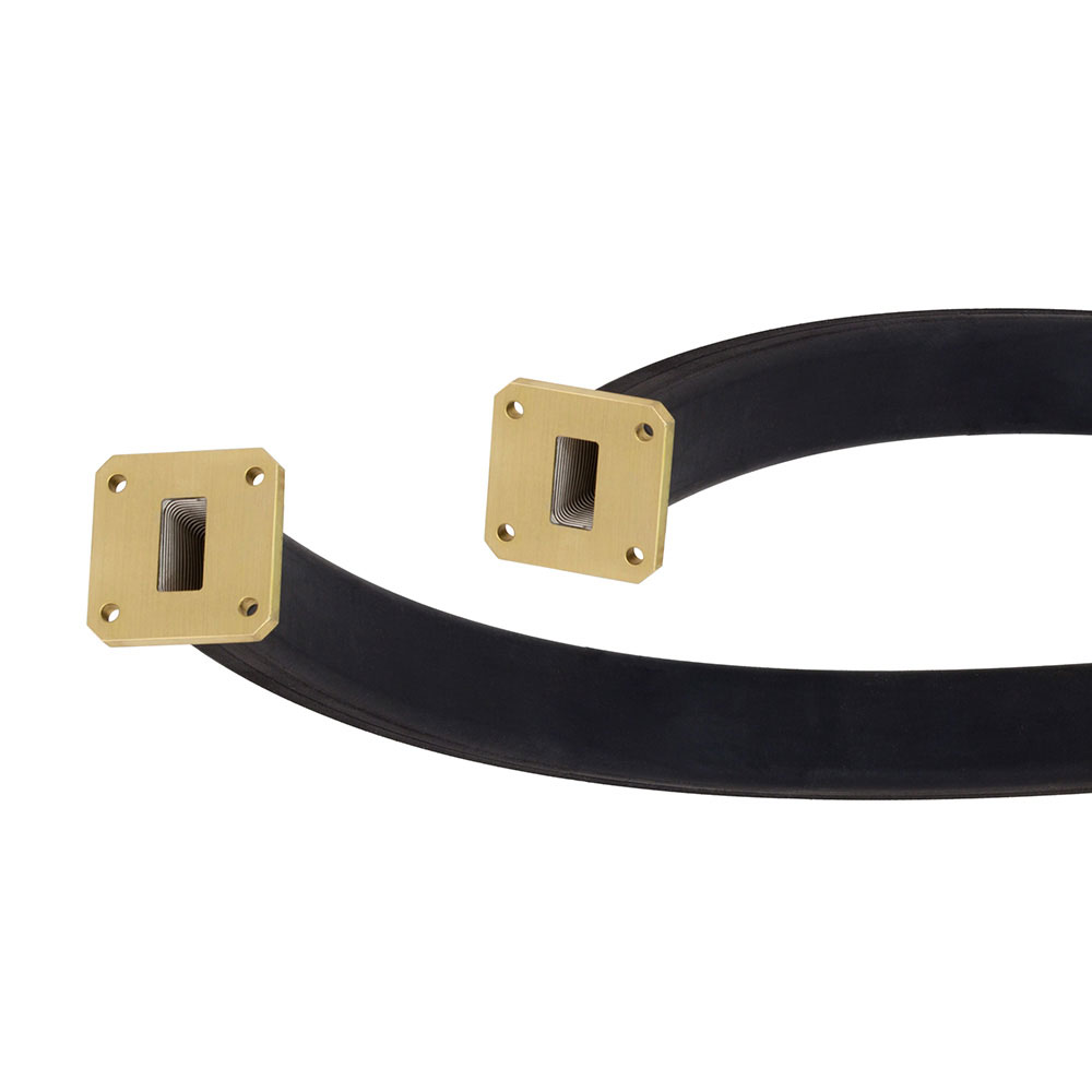 WR-75 Twistable Flexible Waveguide in 12 Inch Using Square Cover Flange With a 10 GHz to 15 GHz Frequency Range