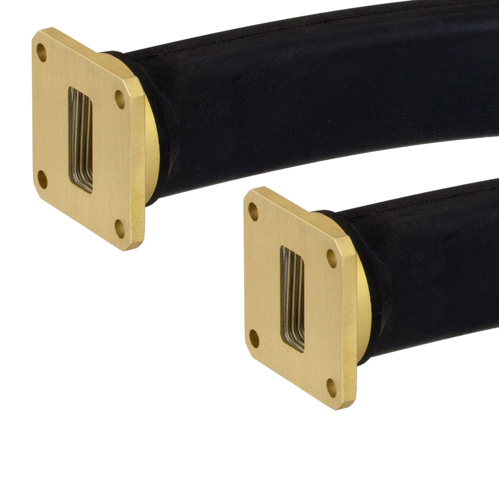 WR-90 Seamless Flexible Waveguide in 12 Inch Using UG-39/U Square Cover Flange With a 8.2 GHz to 12.4 GHz Frequency Range