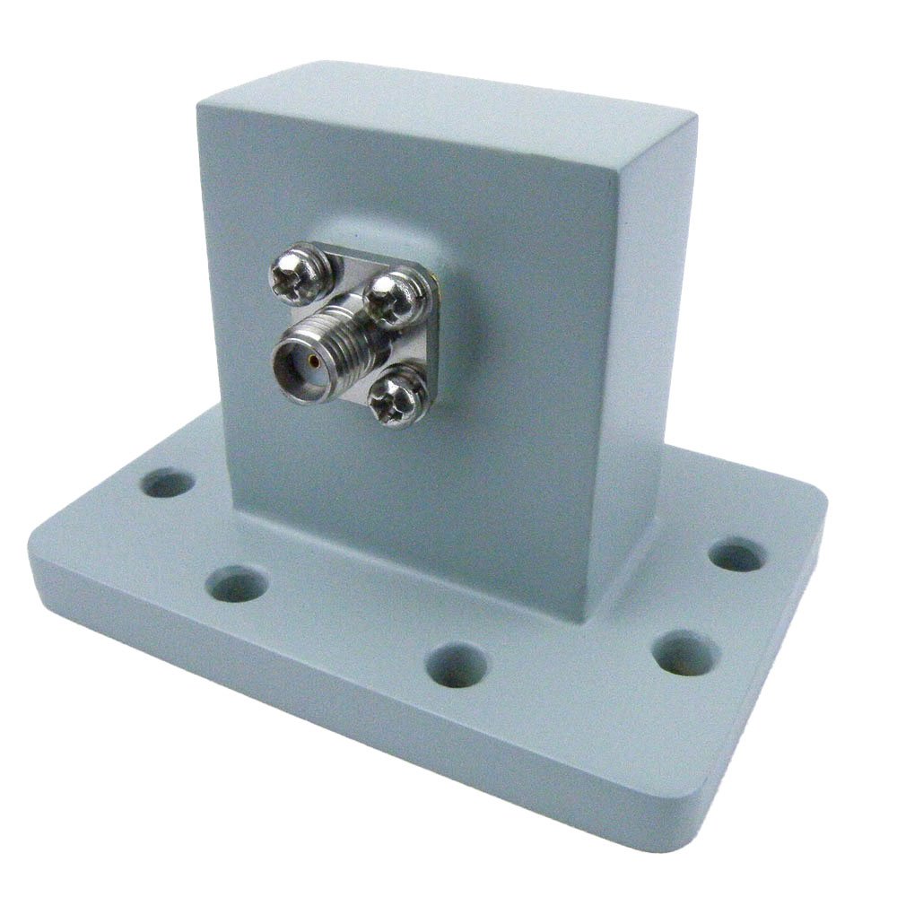 WR-137 to SMA Female Waveguide to Coax Adapter UDR70 Flange With 5.85 GHz to 8.2 GHz Frequency Range For C Band