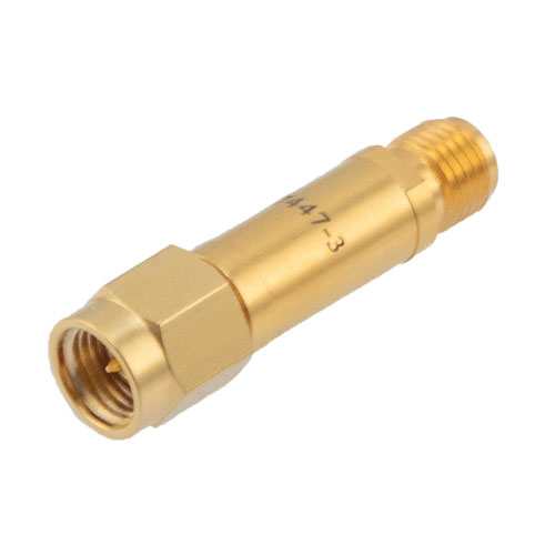 3 Db Dc Bias Attenuator Sma Male To Sma Female Brass Body Rated To 2 Watts