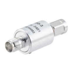 3 dB Fixed Attenuator NEX10 Male (Plug) to NEX10 Female (Jack) Up to 6 GHz Rated to 5 Watts, Aluminum Body, 1.25:1 VSWR
