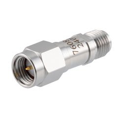 7 dB RF Fixed Attenuator SMA Male (Plug) to SMA Female (Jack), DC to 6GHz Rated to 2 Watt, Stainless Steel Body, 1.35:1 VSWR