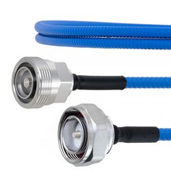 Low PIM 7/16 DIN Male to 7/16 DIN Female Plenum Cable SPP-250-LLPL Coax and RoHS with LF Solder