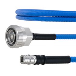 Low PIM 7/16 DIN Female to QMA Male Plenum Cable SPP-250-LLPL Coax and RoHS with LF Solder