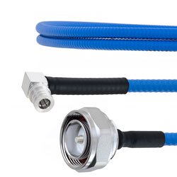 Low PIM 7/16 DIN Male to RA QMA Male Plenum Cable SPP-250-LLPL Coax and RoHS with LF Solder