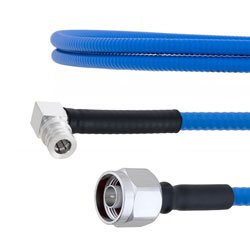 Low PIM N Male to RA QMA Male Plenum Cable SPP-250-LLPL Coax and RoHS with LF Solder