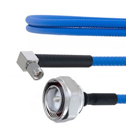 Low PIM 7/16 DIN Male to RA SMA Male Plenum Cable SPP-250-LLPL Coax and RoHS with LF Solder
