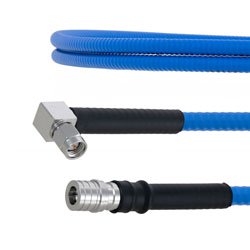 Low PIM QMA Male to RA SMA Male Plenum Cable SPP-250-LLPL Coax and RoHS with LF Solder