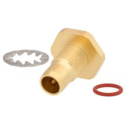 BMA Plug Bulkhead Slide-On Connector Solder/Non-Solder Contact Attachment For RG405, .086 SR Cable Gold Plated