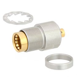 BMA Jack Bulkhead Slide-On Connector Solder Attachment For RG405, .086 SR, RG405 Tinned Cable