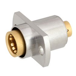 BMA Jack Slide-On Connector Solder Attachment 2 Hole Flange For RG402, RG402 Tinned, .141 SR Cable Gold Plated