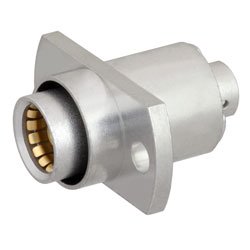 BMA Jack Slide-On Connector Solder Attachment 2 Hole Flange For RG402, RG402 Tinned, .141 SR Cable