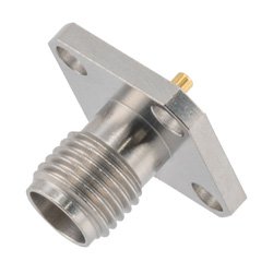 2.92mm Female (Jack) 4 hole SQ 0.5 inches with Round Contact 40GHz VSWR1.2, 0.050 inches Diameter Pin and 0.118 inches Pin Length