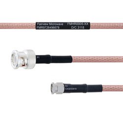 BNC Male to SMA Male MIL-DTL-17 Cable M17/60-RG142 Coax