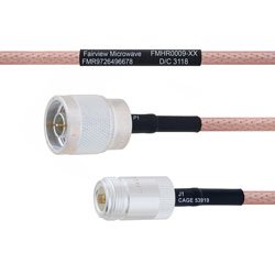 N Male to N Female MIL-DTL-17 Cable M17/60-RG142 Coax