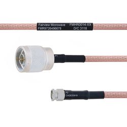 N Male to SMA Male MIL-DTL-17 Cable M17/60-RG142 Coax